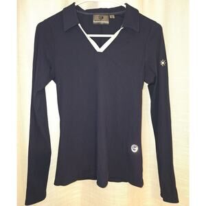 Foray Golf Long Sleeve V-Neck Polo Size Smalll